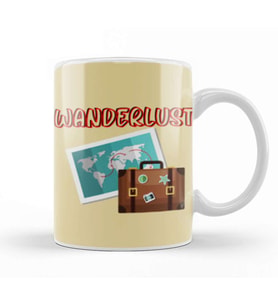 Funny Travel Gift Design Lover Trippin Wanderlust Journey Adventurer Vacation Kupa Bardak Porselen
