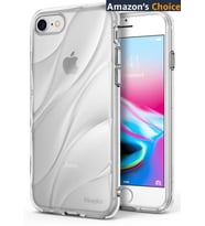 Ringke Flow iPhone 7/8 ile Uyumlu KIlıf Crystal Clear 3D Dalga Efekti Hafif Esnek Şeffaf Transparan