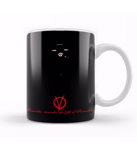 V For Vendetta Remember Kupa Bardak Porselen