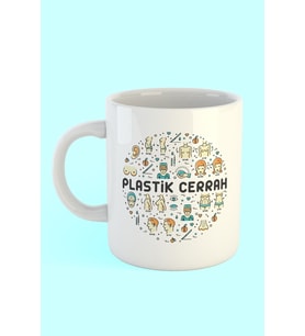Plastik Cerrah Baskılı Kahve Kupası
