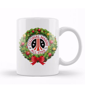 Christmas All Star Colonial Marines Aliens Wreath Kupa Bardak Porselen