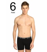 6 Lı Paket Seher Erkek Likralı Boxer 0060 (Siyah)