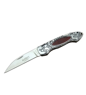 Cr 0124 Rd Kamp Çakı 20 Cm - Metal Desenli Sap, Kılıflı, Kutulu