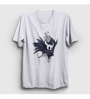 Presmono Unisex Beyaz Robe Oyun Hollow Knight T-Shirt 492911tt