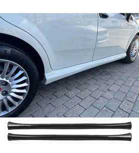 Fiat Punto Düz Yan Marşpiyel Seti Mat Siyah Plastik 2 Adet 2012 2013 2014 2015 2016 2017 2018