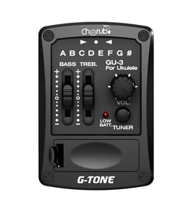Cherub GU-3 Ukulele Preamfi + EQ  2 Band Ekolayzer Dahili Tuner