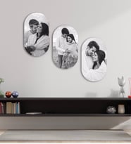 Kisiye Özel 3 Fotografli Kolaj Tablo Duvar Dekorasyonu (Siyah Beyaz)