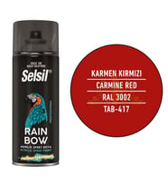 Selsil Rainbow Akrilik Sprey Boya KARMEN KIRMIZI 400 ml. - RAL3002
