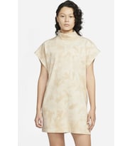 Nike Sportswear Women's Oversized Fit Washed Jersey Dress Kadın Oversize Elbise Tişört Bej