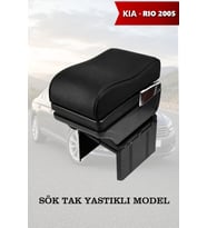 kia rio 2005 kol dayama geniş model Yastıklı Siyah Lüks Deri