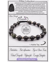 Sertifikalı AAA+ Kalite Gerçek Terahertz - Şungit Taşı Bileklik (Shungite) (Siyah)