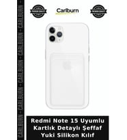 Redmi Note 15 Uyumlu Kartlık Detaylı Şeffaf Yuki Silikon Kılıf Mobil Ekipman Akıllı Cihaz