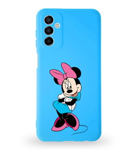 Samsung Galaxy A04s Uyumlu Lansman Kılıf Altı Kapalı İçi Kadife  Minnie Mouse-D Tasarımlı  Kapak (Şeffaf)