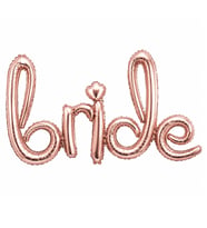 Bride El Yazısı Rose Gold Folyo Balon
