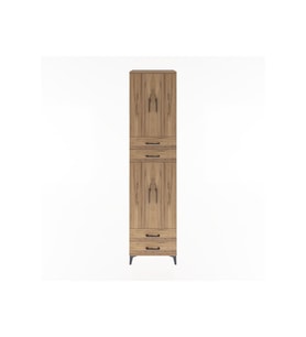 Hyperion Dolap 5 Raflı 4 Çekmeceli 4 Kapaklı 60x44x243 Çam-Çam
