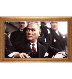 ALTIN ÇERÇEVELİ PASPARTULU TABLO CR563