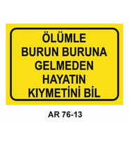 İŞ GÜVENLİĞİ UYARI LEVHASI 1 ADET PVC 21 X 29CM