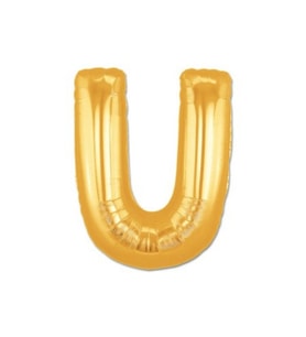 Altın Sarısı Folyo U Harfi Balon 1 Metre
