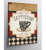 Kanvas Tablo Kahve Temalı Cappuccino
