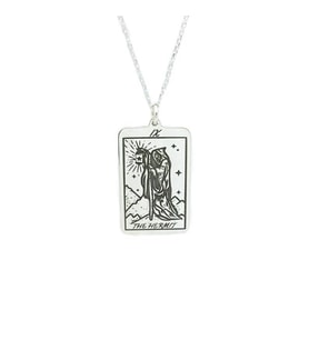 925 Ayar Gümüş  The Hermit Tarot Kolye