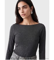 LCW Vision Antrasit Kayık Yaka Kadın Body