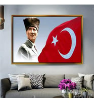 Altın Çerçeveli dekoratif tablo a1850 (Gold)