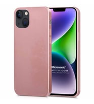 Microsonic Matte Silicone Apple iPhone 14 Plus Kılıf Rose Gold