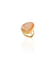 Kadir Jewellery 22 Ayar Altın Kaplama Kadın Fosil Taşlı Yüzük