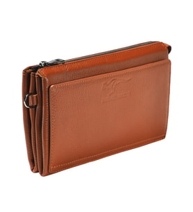 KANGAROO KINGDOM Hakiki Dana Deri Taba Erkek Portföy & Clutch El Çantası 8822-T (Taba)