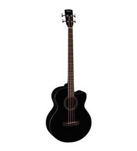 Cort SJB5F-BKW Elektro Akustik Bas Gitar  Çantalı Super Jumbo Kasa - Siyah