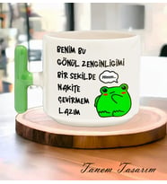 Tanem Nakite Çevirmem Lazım Tasarımlı Baskılı T Kupa Bardak