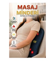 Isıtmalı Titreşimli Bel Masaj Minderi – Ev, Ofis ve Araç Kullanımına Uygun