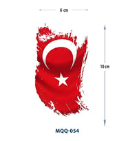 MQQ-054 TÜRK BAYRAGI DESEN GEÇİCİ DÖVME-TATTO