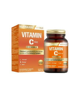 Nutraxin Vitamin C 500mg 30 Çiğneme Tableti