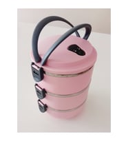 3 Katlı Yemek Termosu Sefer Tası - Pembe
