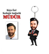 Kisiye Özel Karikatür MÜDÜR anahtarlık