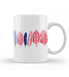 spring, Summer, Fall , Winter Herbs, Flowers, Nature, Seasons Kupa Bardak Porselen