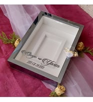 25X35 FÜME LEDLİ FOTOĞRAF BÖLÜMLÜ ANI ÇERÇEVESİ- NİŞAN SÖZ GÜLLERİNİZ İÇİN ÇERÇEVELER