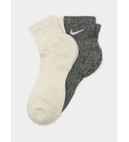 Nike Everyday Plus Cushioned Ankle Unisex Socks 2 pr 2 li Plus Yastıklı Pamuklu Soket Çorap Gri Krem