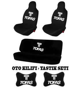 Tofaş Oto Koltuk Kılıfı Takım + Tofaş Oto Boyun Yastığı 2'li Set Uyumlu