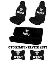 Tofaş Oto Koltuk Kılıfı Takım + Tofaş Oto Boyun Yastığı 2'li Set Uyumlu