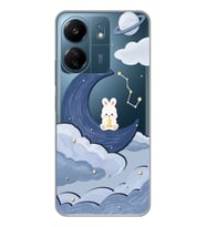 Xiaomi Redmi 13C Uyumlu Sevimli Ayıcık Desenli Şeffaf Telefon Kılıfı