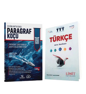 Limit TYT Türkçe ve Edebiyat Denizi TYT Paragraf Koçu Soru Bankası Seti 2 Kitap