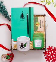Yılbaşı Yeni Yıl Hediye Seti Defter, Kalem, Fincan, Dermokil Sabun
