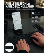 Taşınabilir Katlanabilir Bluetooth Klavye iOS Android Windows Uyumlu