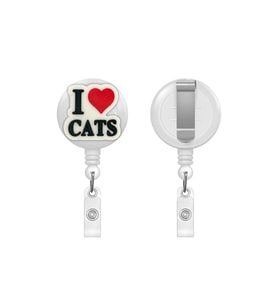 ILoveYou Cat's Figürlü Yoyo Kartlık Yaka İpi Tutucu