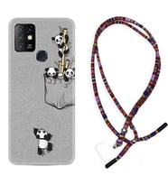 INFINIX Hot 8 9 10 11S Hot 10 Play 10T Kılıf Boyun Asklı Rasta Silikon Pandalar 1798