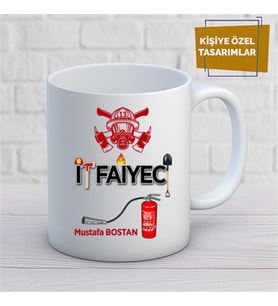 Kişiye Özel İsim Yazılabilir İtfayeci Kupa Bardak