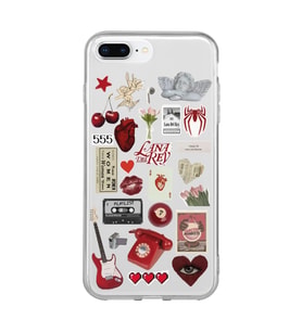 Iphone 7 PLUS - 8 PLUS Uyumlu Lana Del Rey Sticker Tasarımlı Şeffaf Telefon Kılıfı