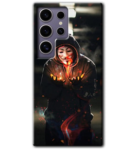 Galaxy S24 Ultra Kılıf HD Desen Baskılı Kılıf - V for Fire